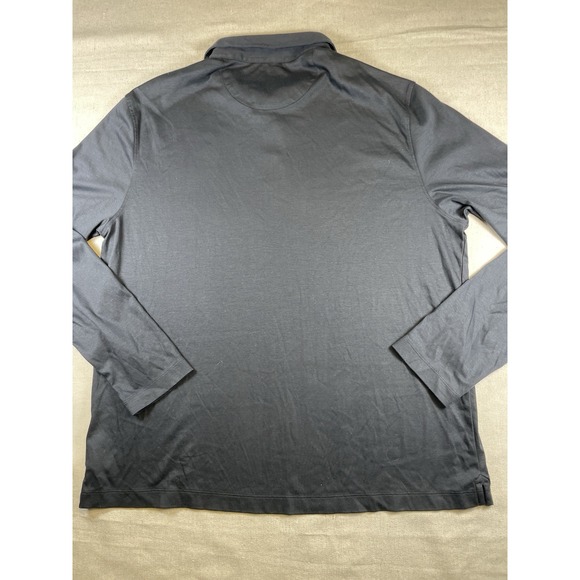 UnTuckit Men's Black Long Sleeve Cotton Polo Shirt XL‎ Preppy Dadcore Pullover - Picture 10 of 10